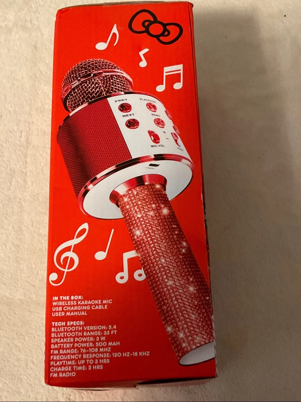 Sanrio Hello Kitty Red Party Singing Microphone Packaging